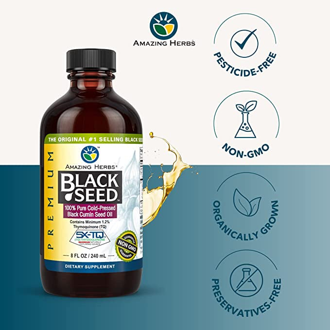 Low Cost PH | Amazing Herbs Black Seed, 500 mg, Support for Respiratory Digestive & Immune System