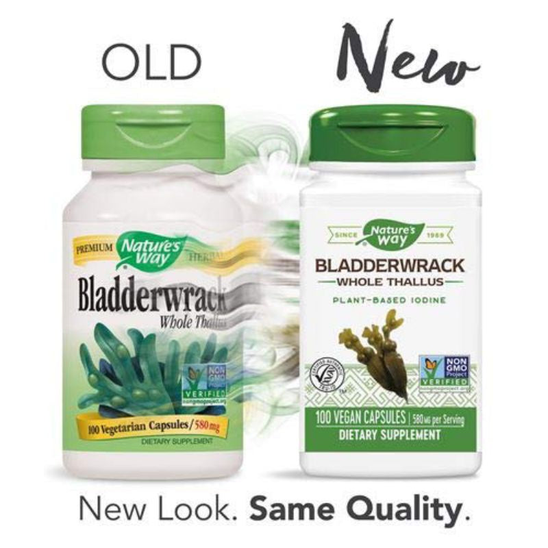 LowCostPH | Nature's Way, Bladderwrack, 580 mg, 100 Vegan Capsules plant-based to supplements.