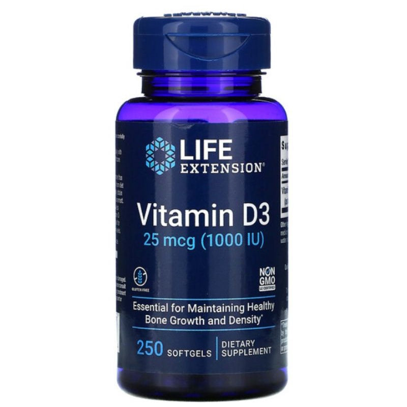 LowCostPH | Life Extension Vitamin D3 125mcg, 175mcg, 25mcg, with Sea iodine