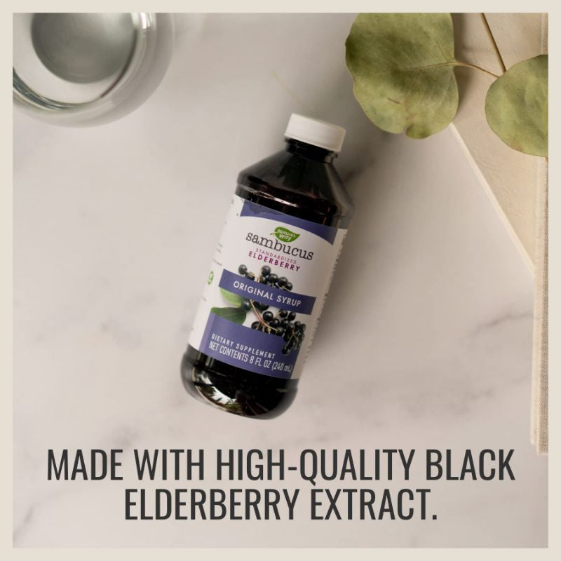 LowCostPh | Nature's Way, Sambucus for Kids, Standardized Elderberry, Immune Syrup, 120 | 240 ml