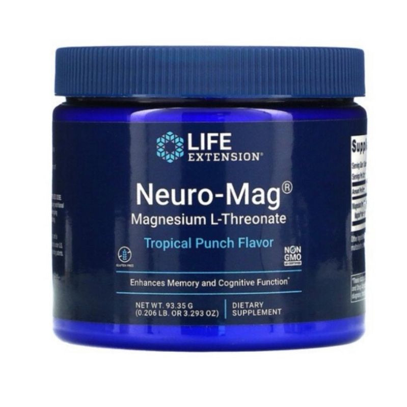LowCostPH | Life Extension, Neuro-Mag, Magnesium L-Threonate, 90 Veg Caps, Powder Tropical Punch