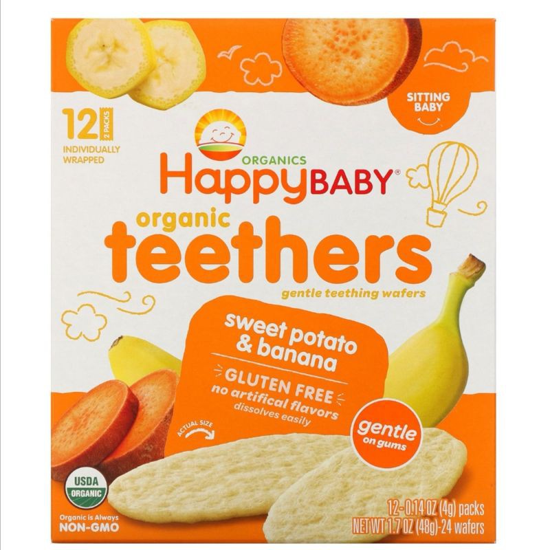 Low Cost Ph | HappyFamily Organics, Organic Teethers, Gentle Teething Wafers Dissolve Easily.