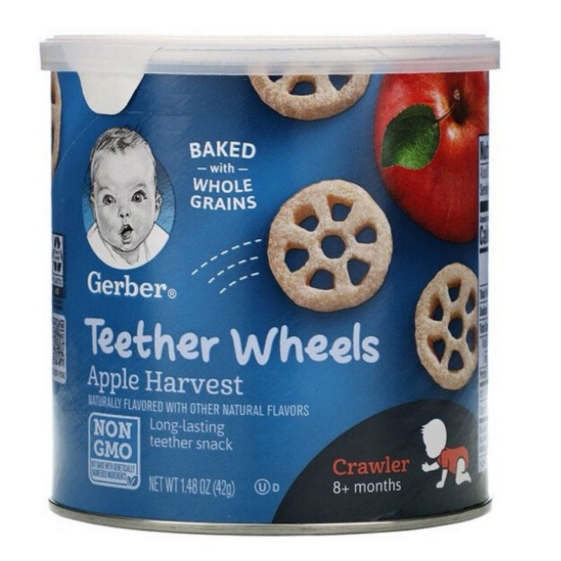 Low Cost PH | Gerber, Teether Wheels, 10+ Months, Banana Cream, Apple Harvest, Natural Flavors