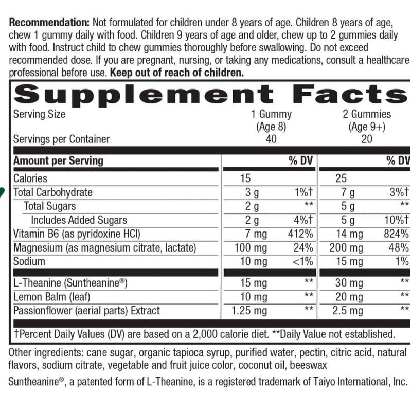 LowCostPH | Nature's Way, Kids, Cool, Calm & Collected, |Growing Bones Ages 8 +, Grape , 40 Gummies