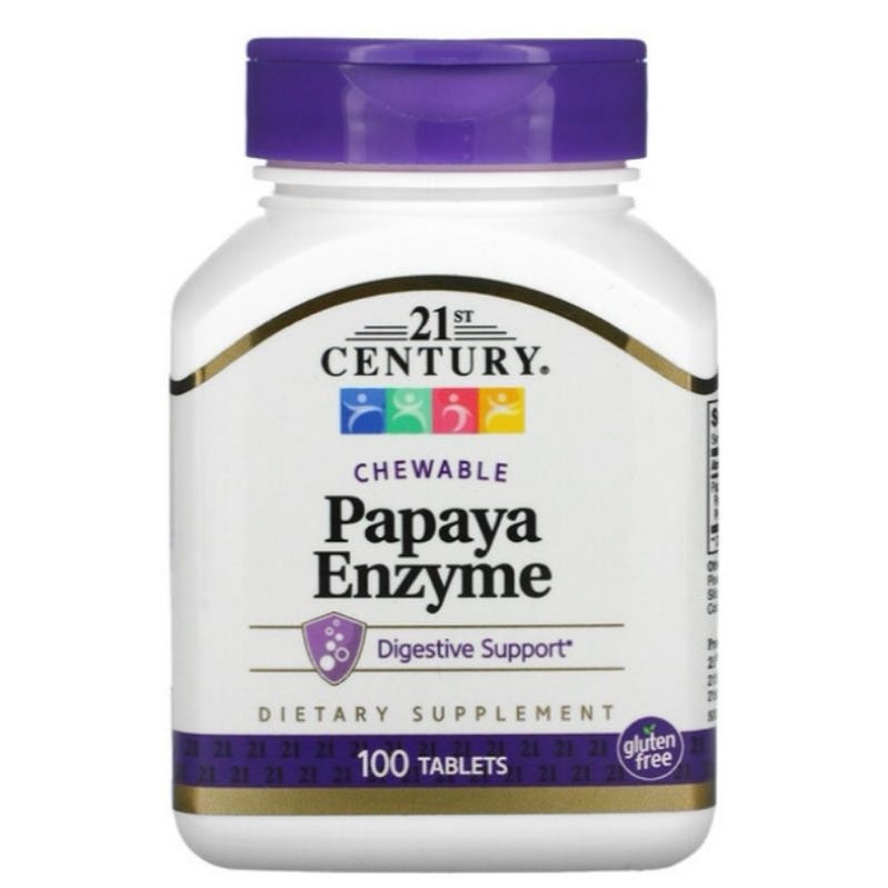 LowCostPH | 21st Century American Health Papaya Enzyme Tabs, Digestive Enzymes Supplement Capsules