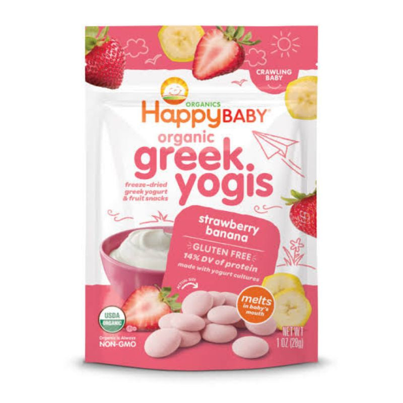 Little Sunshine | Happy Family Organics, Organic Greek Yogis, Blueberry & Purple Carrot, Strawberry