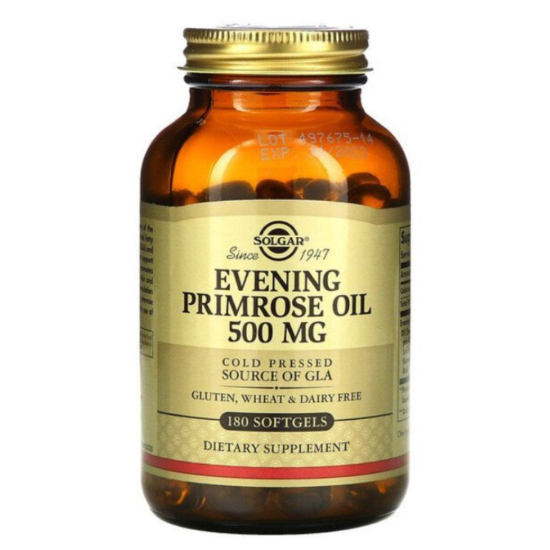 USA Onhand | Solgar, Evening Primrose Oil, 1,300 mg, 60 Softgels / 500 mg, 180 Softgels