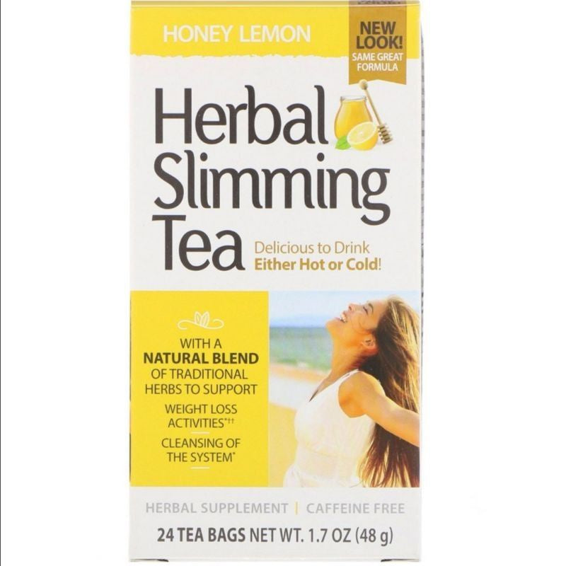 LowCostPH | 21st Century Herbal Slimming Tea Honey Lemon Caffeine Free, 24 Tea Bags, 1.7 oz (48 g)