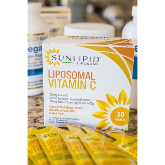 LowCostPH | Sunlipid, Liposomal Vitamin C with MCT Oil, 30 Packets, 0.17 fl oz (5 ml) Each