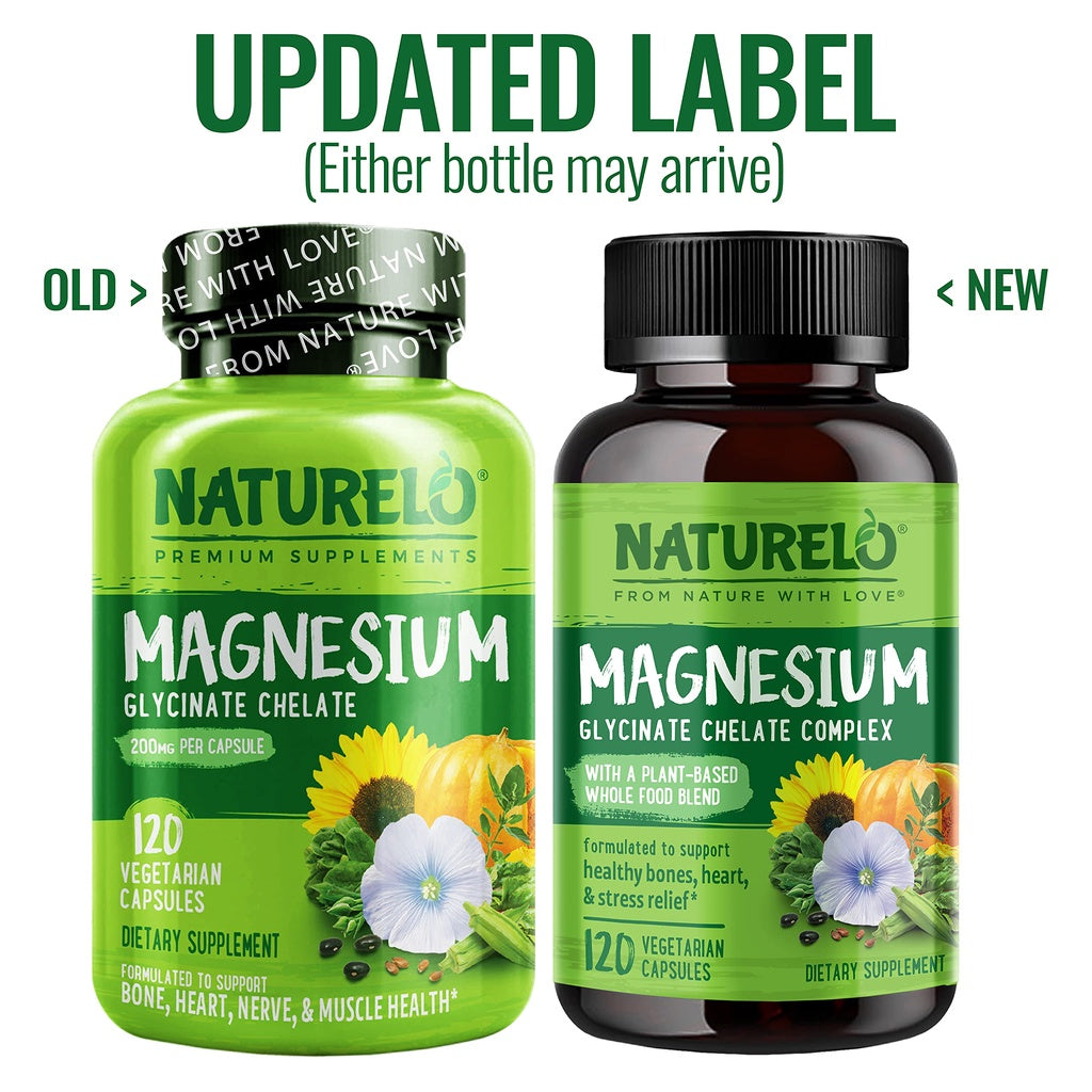 LowCostPh | NATURELO, Magnesium Glycinate Chelate Complex, 120 Vegetarian Capsules
