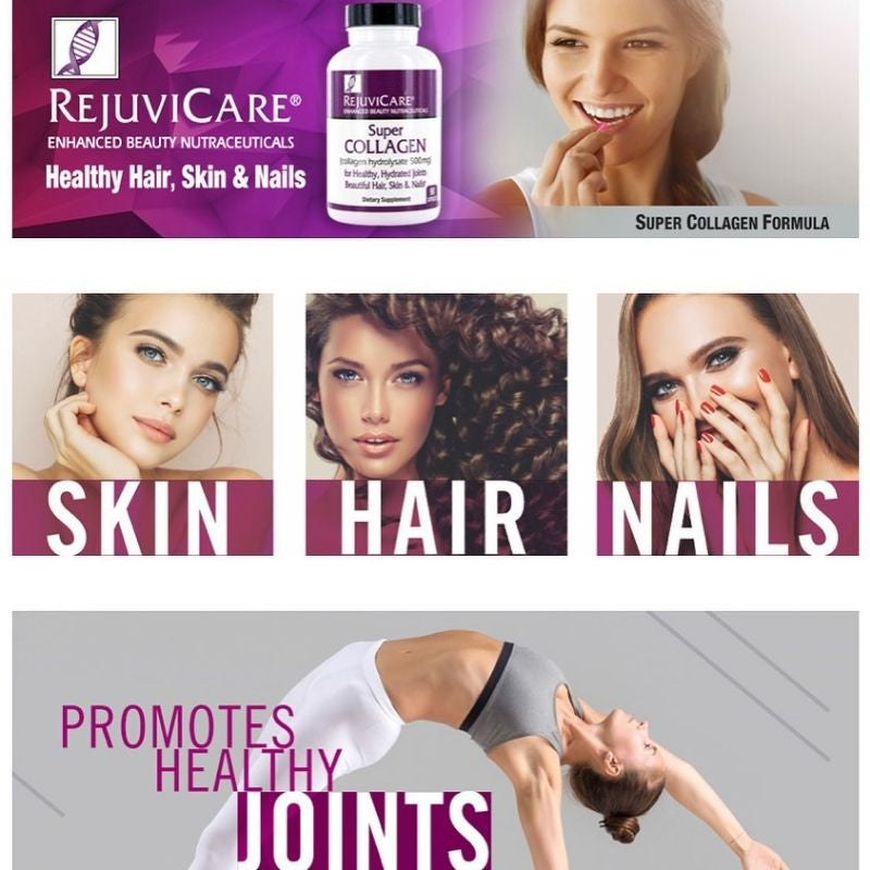 Low Cost PH | Rejuvicare, Super Collagen, Collagen Hydrolysate, 500 mg Collagen Capsules.