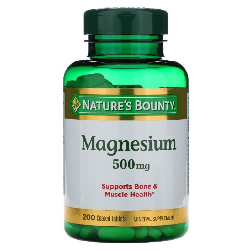 Low Cost PH | Nature's Bounty Magnesium, 500 mg, 200 Coated Tablets