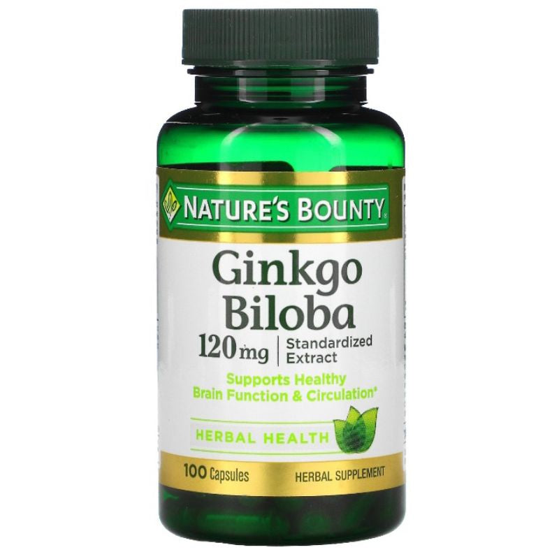 LowCostPh | Nature's Bounty, Ginkgo Biloba, 120 mg, 100 Capsules | 60 mg, 200 Capsules 30mg per Caps