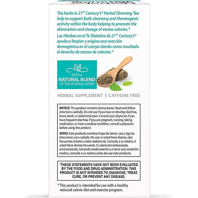LowCostPH | 21st Century Herbal Slimming Tea Honey Lemon Caffeine Free, 24 Tea Bags, 1.7 oz (48 g)