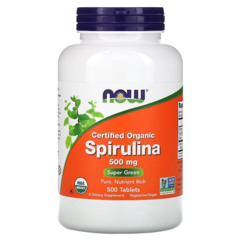 LowCostPH | Now Foods Certified Organic, Spirulina, 1,000 mg, 120 Tablets Whole Food Supplements.