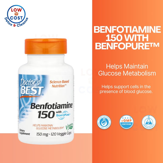 Lowcostph | Doctor's Best, Benfotiamine 150 + Alpha-Lipoic Acid 300, with BenfoPure, 150mg