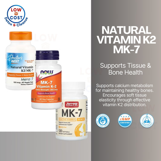 LowCostPH | Doctors Best, Now Foods,  MK-7 Vitamin K-2, 100 mcg, Extra Strength Bone Health MK7 K2