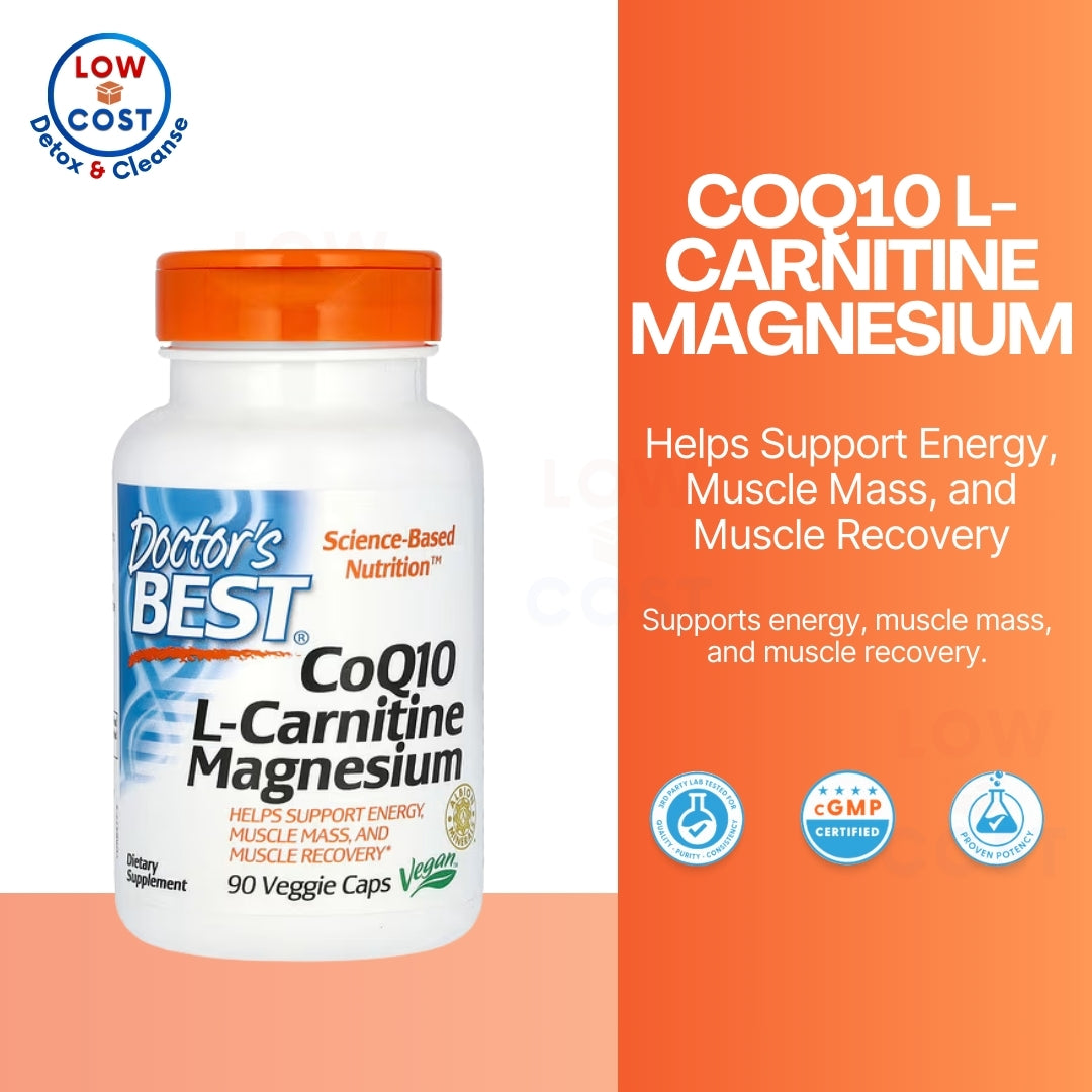 LowCost PH| Doctor's Best Coq10/l-Carnitine/Magnesium Unique Blend, Supports Energy, Muscle Mass