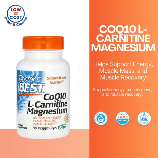 LowCost PH| Doctor's Best Coq10/l-Carnitine/Magnesium Unique Blend, Supports Energy, Muscle Mass