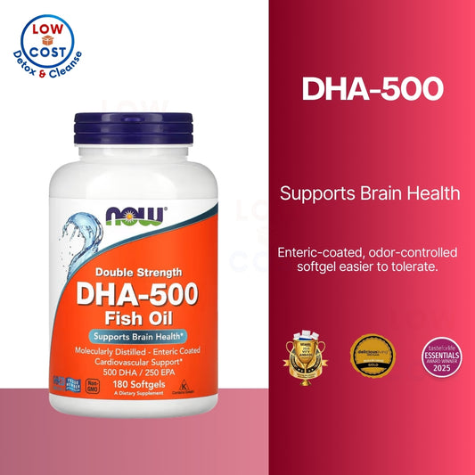 LowCostPH | Now, DHA-500/EPA-250, Double Strength, 180 Softgels Double Strength500 DHA EPA