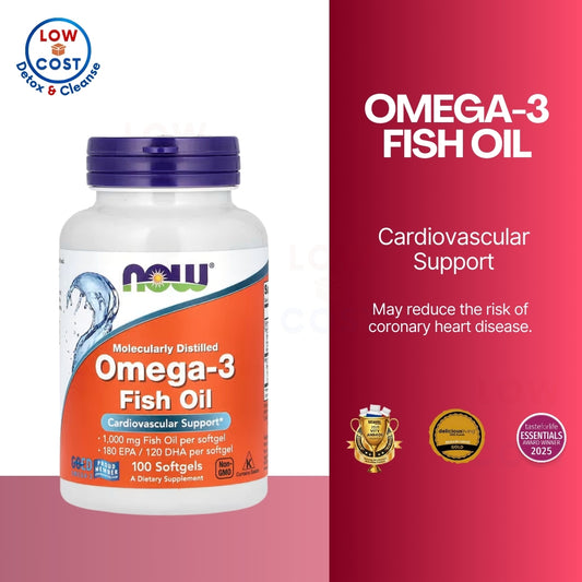LowCostPH | Now Foods Omega-3, 180 EPA / 120 DHA, 500 Softgels Cardiovascular Support.