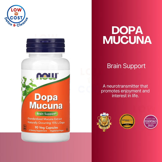 LowCostPh | NOW Foods, Dopa Mucuna, 90 Veg Capsules | 180 Veg Capsules, Brain Support, Non-GMO