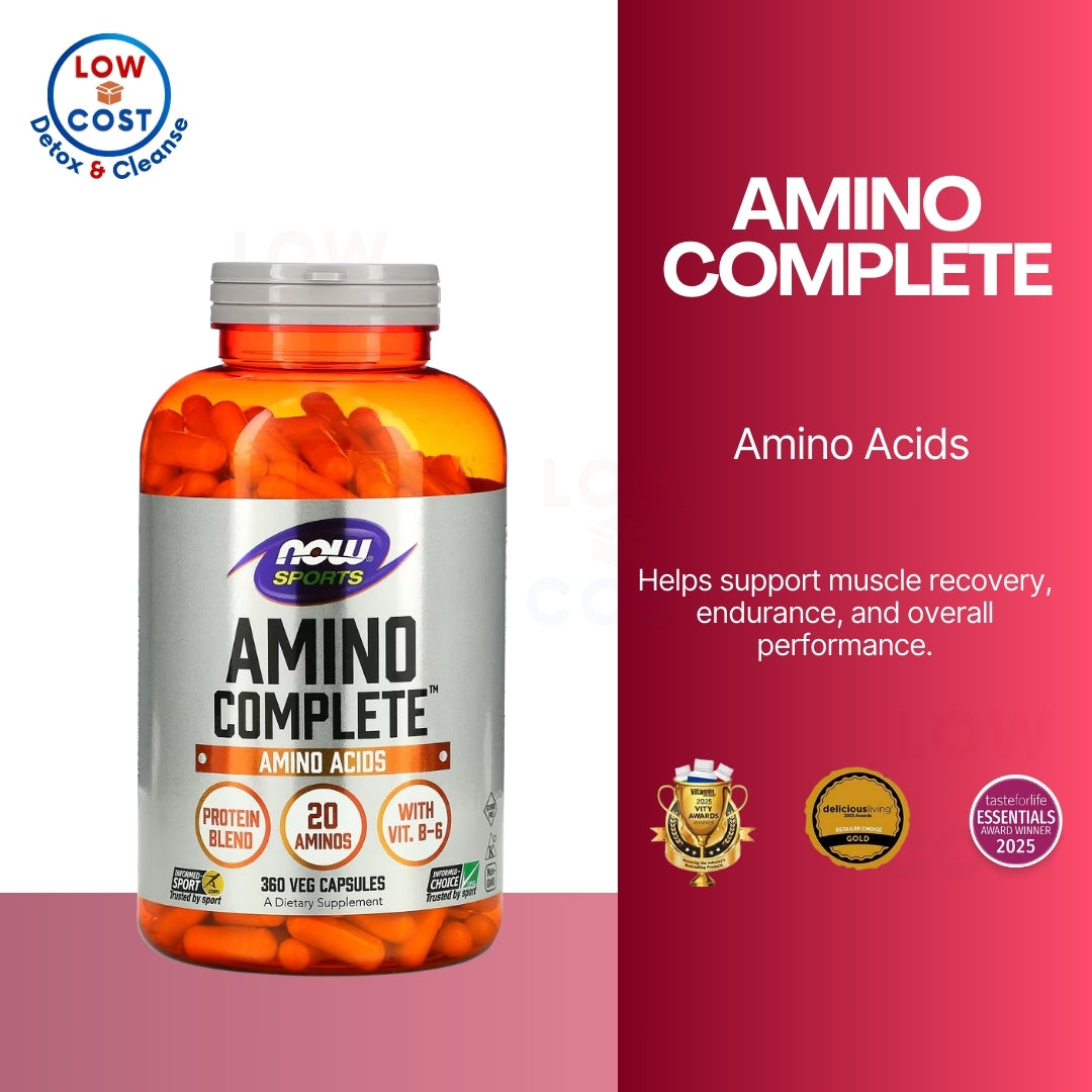 LowCostPH | Now foods, Sports, Amino Complete, 360 Veg Capsules, Pre & Post Workout Recovery