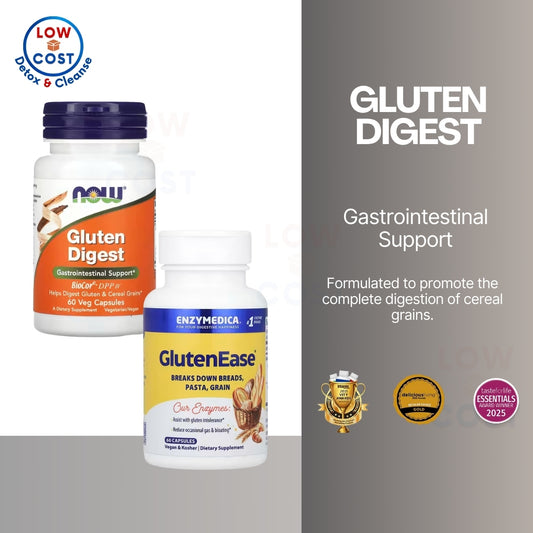 LowCostPh | NOW Foods, Gluten Digest, 60 Veg Capsules | Enzymedica, GlutenEase, 60 Capsules