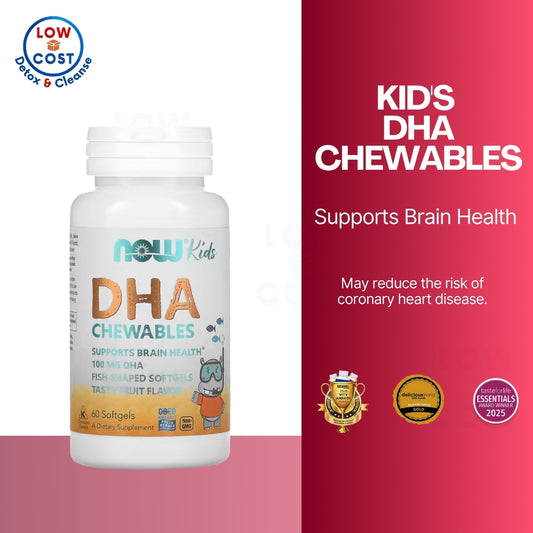 LowCostPH | NOW Foods, Kid's DHA Chewables, Tasty Fruit ( Supports Brain Health & Eye Health )