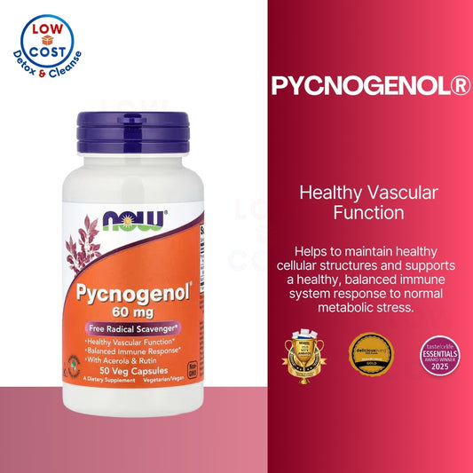LowCostPH | NOW Foods, Pycnogenol, 60 mg, 50 Veg Capsules ( Healthy Vascular Function )