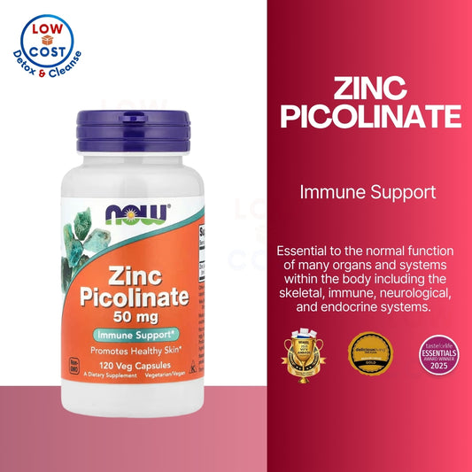 LowCostPH | NOW Foods, Zinc Picolinate, 50 mg, 120 Veg Capsules ( Immune Support )