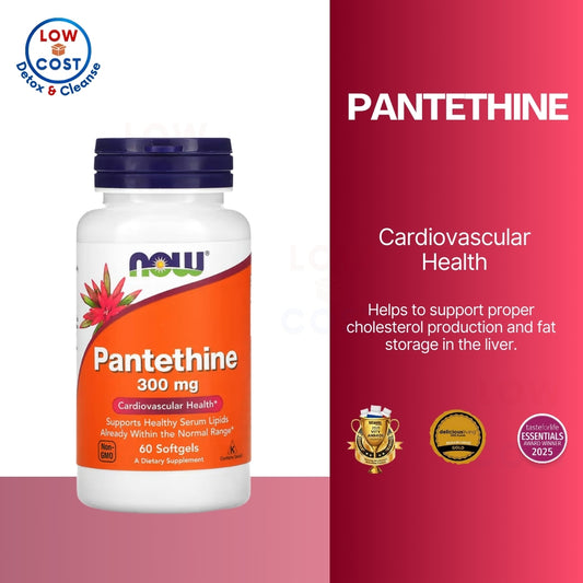 LowCostPH | NOW Foods, Pantethine, 300 mg, 60 Softgels ( Supports Healthy Cholesterol Levels )