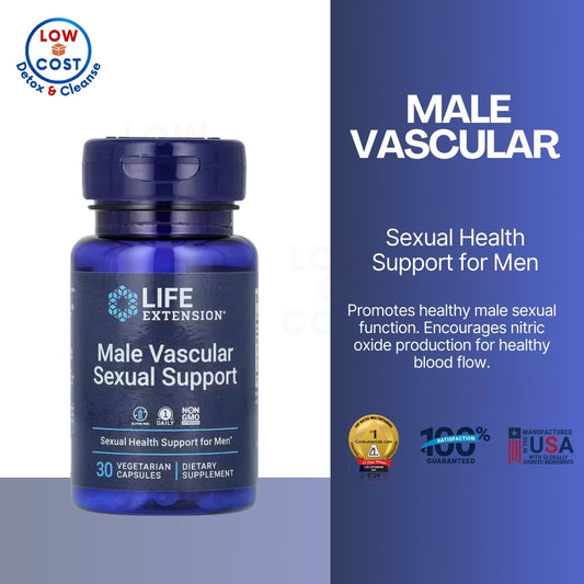 LowCost PH| Life Extension, Male Vascular Sexual Support, 30 Vegetarian Capsules