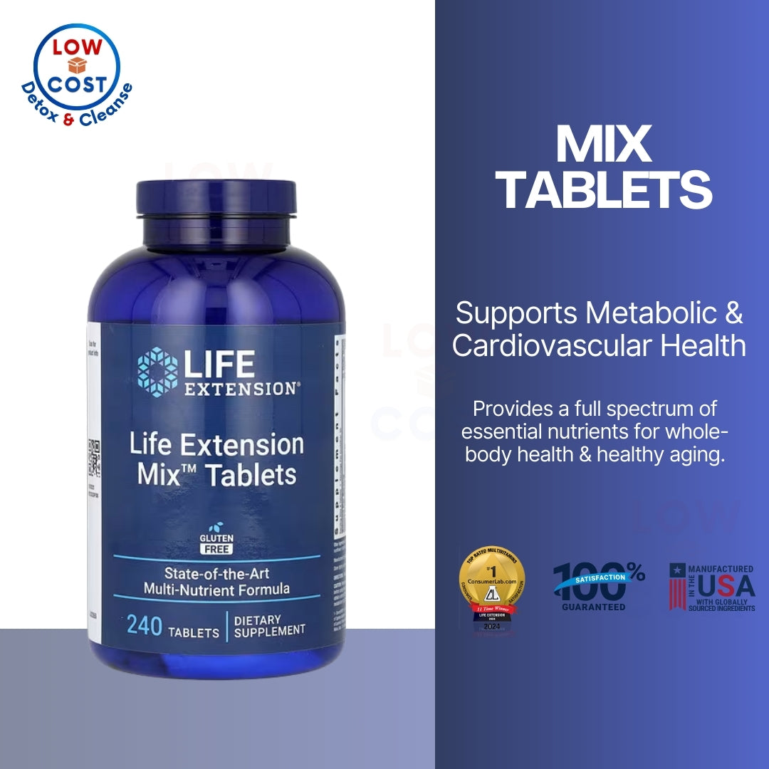 LowCostPH | Life Extension Mix in Capsule, Powder, Tablet, Adult and Children's Formula, Chewables
