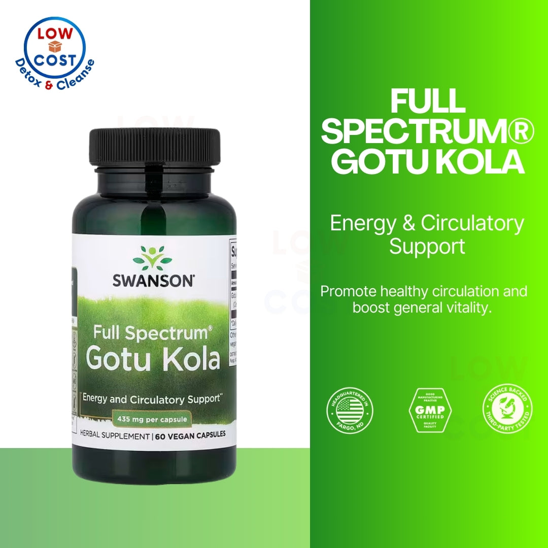 LowCostPH | Swanson, Full Spectrum Gotu Kola, 435 mg, Turmeric, Astragalus & Gotu Kola Complex,