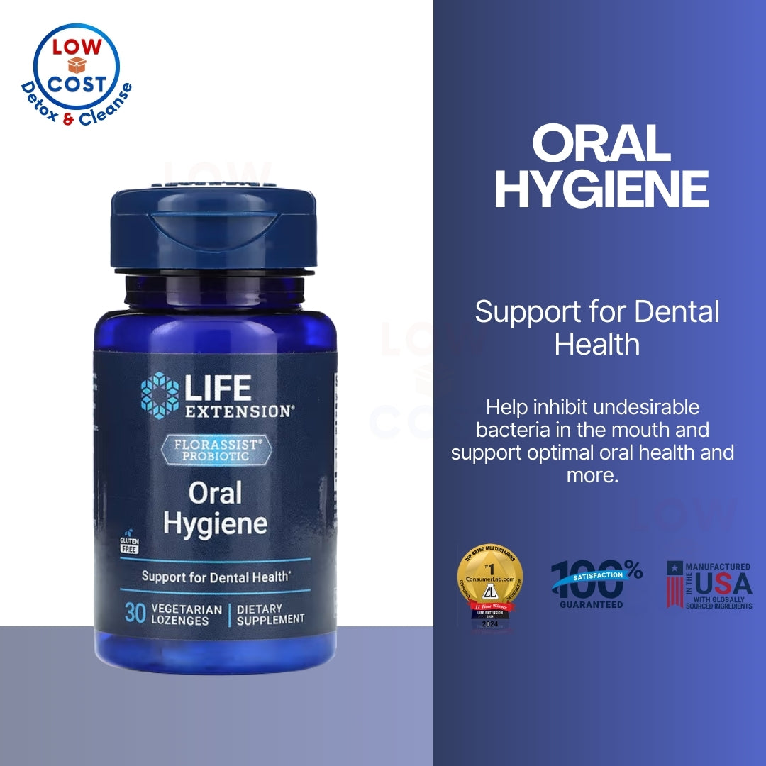 LowCost PH| Life Extension, FLORASSIST Probiotic, Oral Hygiene, 30 Vegetarian