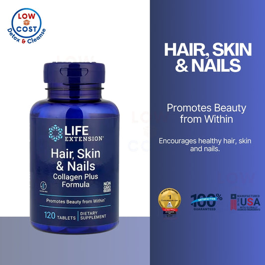 LowCostPH | Life Extension Hair Skin Nails Collagen Plus Skin Restoring Ceremides