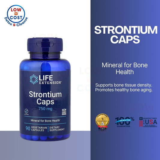 LowCostPH| Life Extension, Strontium Caps, 750 mg, 90 Vegetarian Capsules (250 mg per Capsule)