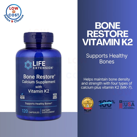 LowCostPH | Life Extension Bone Restore Vitamin K2, Bone-Up Strontium Caps for Bone Health
