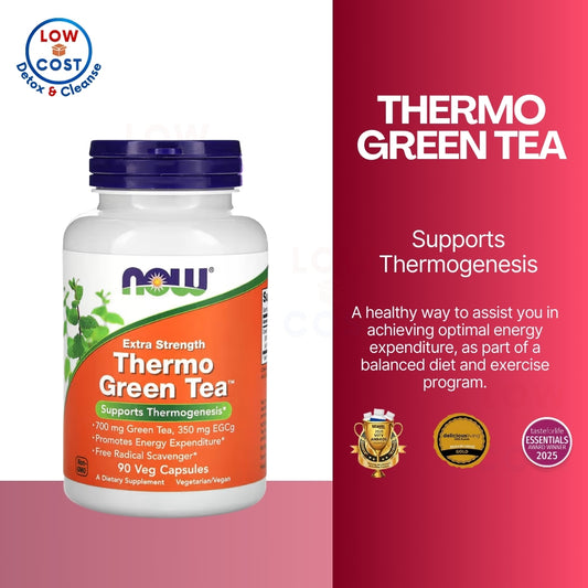 LowCostPH| NOW Foods, Thermo Green Tea, Extra Strength, 90 Veg Capsules