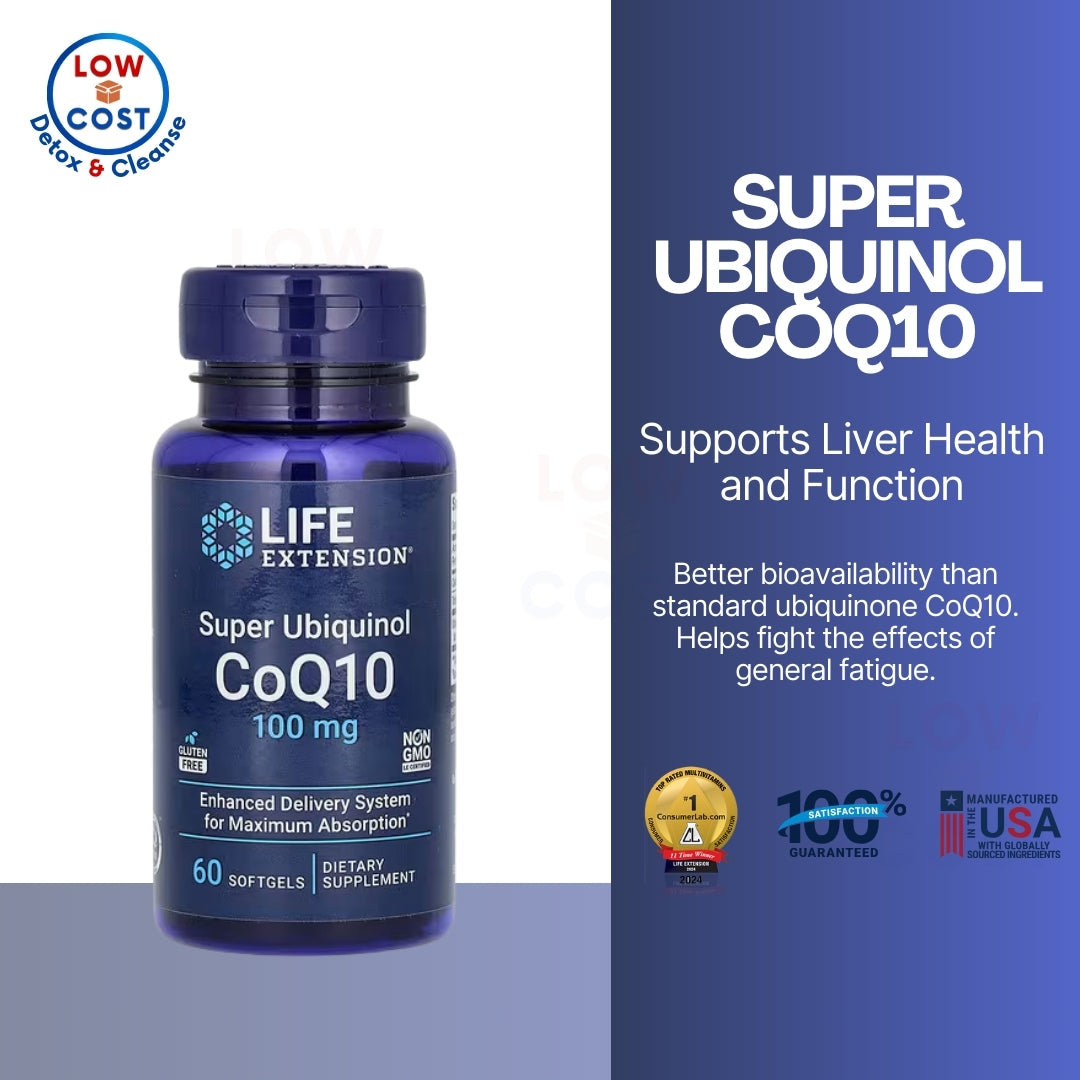 LowCostPH| Life Extension, Super Ubiquinol CoQ10, 100 mg, 60 Softgels