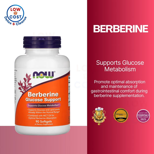 LowCost PH| NOW Foods, Berberine Glucose Support, 90 Softgels | Blood Sugar Regulation