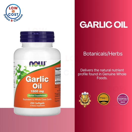 LowCostPH | NOW Foods, Garlic Oil, 1,500 mg, Odorless Garlic 250 | 100 Softgels