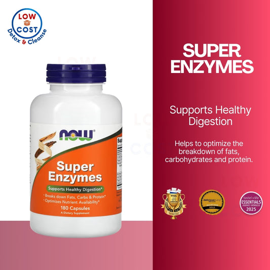 LowCostPH | Now Foods Super Enzymes, 180 Capsules Supports Healthy Digestion GUt Health Support.