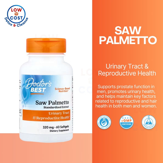 LowCostPH| Doctor's Best, Palmetto, Standardized Extract, 320 mg, 60 Softgels
