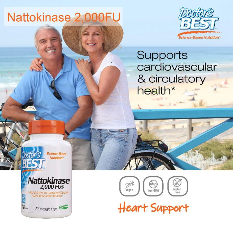 LowCostPH | Doctors Best, Nattokinase, 2,000 FUs, Natto-Serra, Serrapeptase Dietary Supplements.