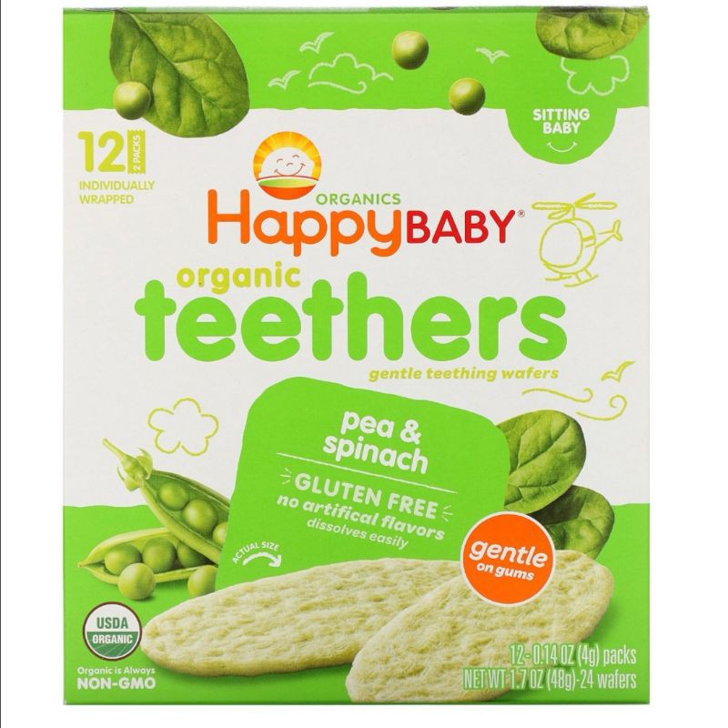 Low Cost Ph | HappyFamily Organics, Organic Teethers, Gentle Teething Wafers Dissolve Easily.