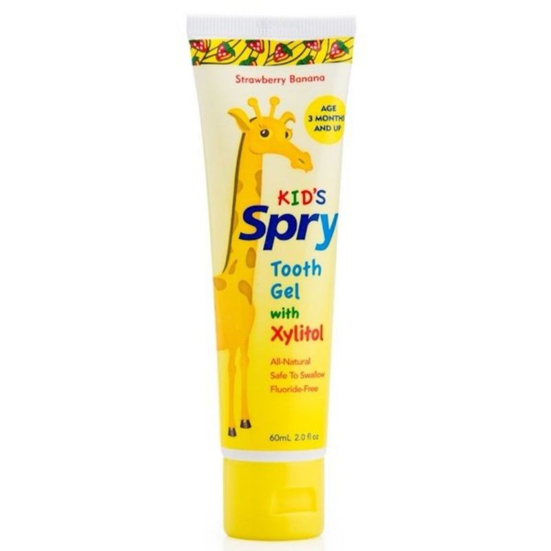 LowCostPH | Xlear, Kid's Spry Tooth Gel, with Xylitol, Strawberry Banana, Original, Bubblegum.