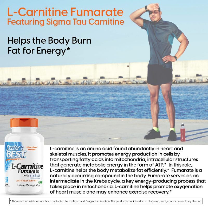 LowCostPH | Doctor's Best L-Carnitine Fumarate with Biosint Carnitines Fitness Capsules Supplements
