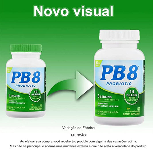 LowCostPH | Nutrition Now PB 8 Probiotic, 120 Capsules, 60Capsules Supports Digestive Health